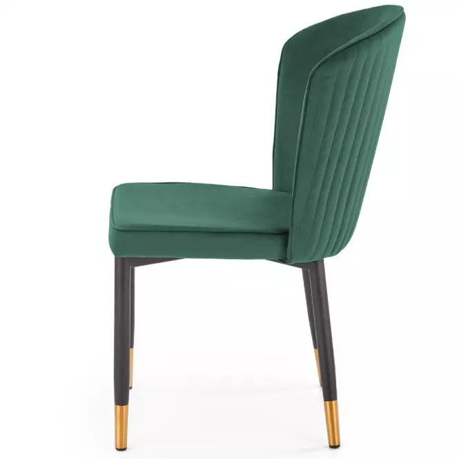 Szék K446 Velvet/Fém Sötétzöld