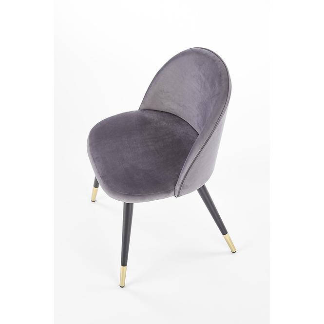 Szék K315 Velvet/Fém szürke,4