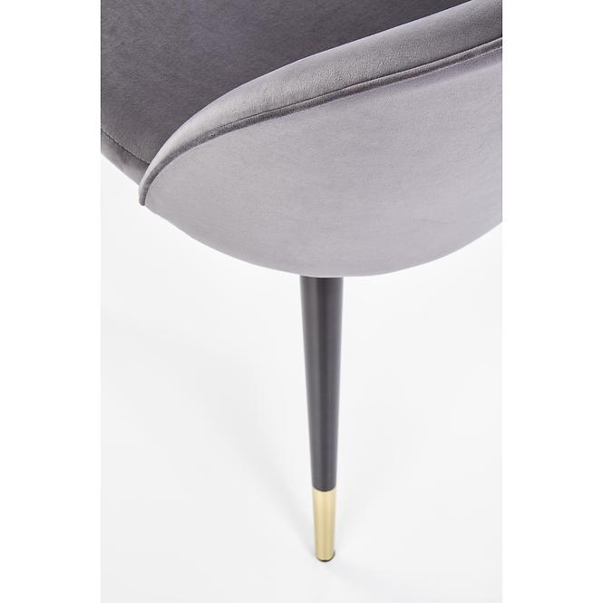 Szék K315 Velvet/Fém szürke