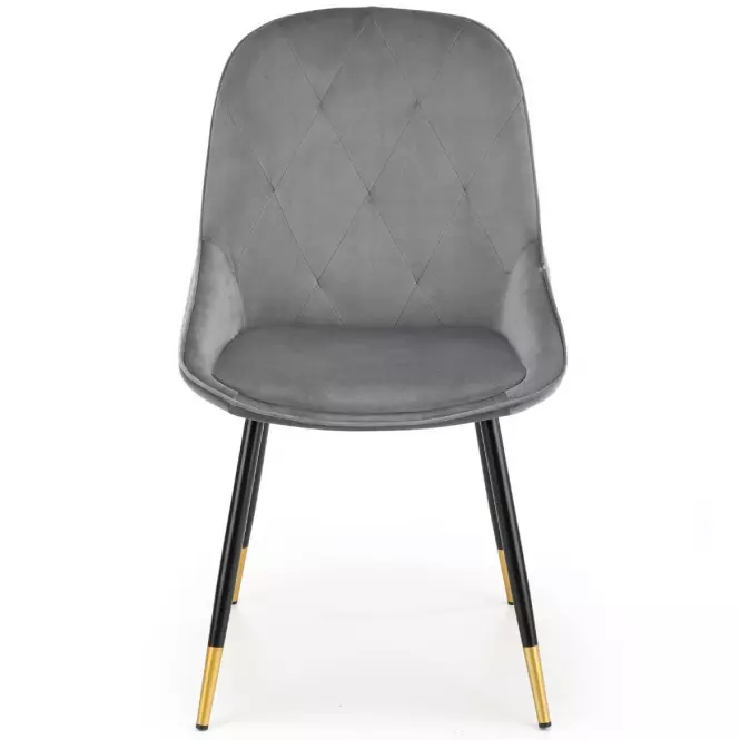 Szék K437 Velvet/Fém szürke