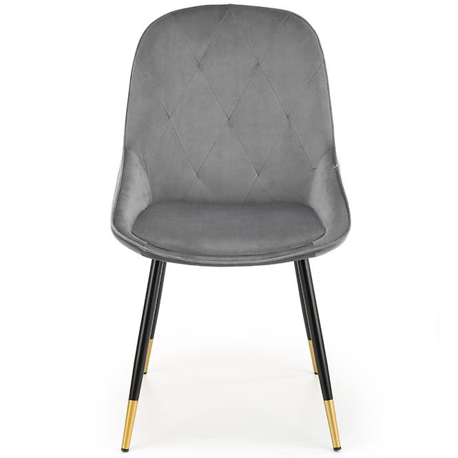 Szék K437 Velvet/Fém szürke