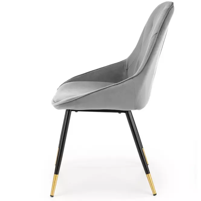 Szék K437 Velvet/Fém szürke