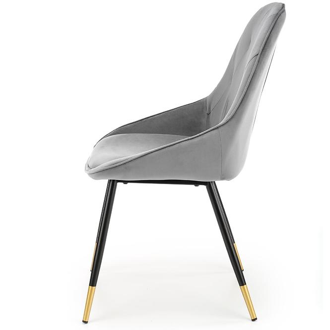 Szék K437 Velvet/Fém szürke