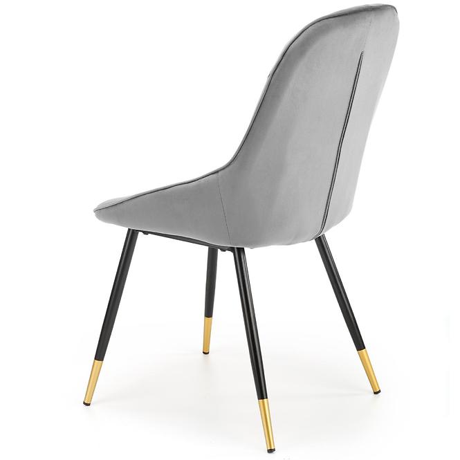 Szék K437 Velvet/Fém szürke