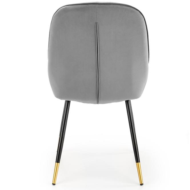 Szék K437 Velvet/Fém szürke