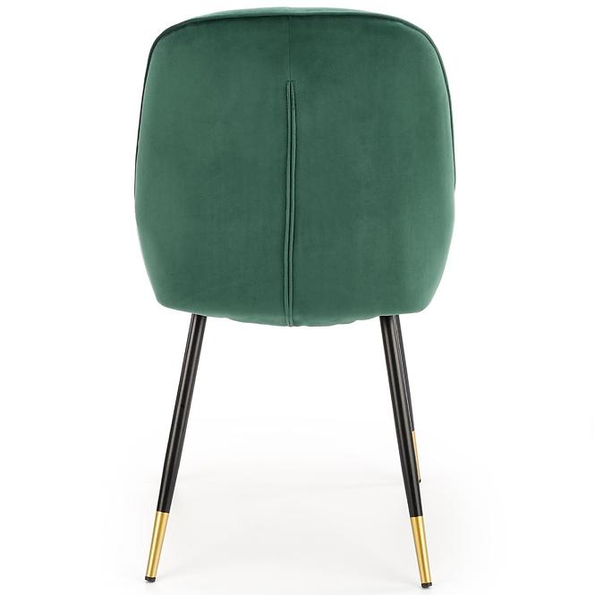 Szék K437 Velvet/Fém Sötétzöld