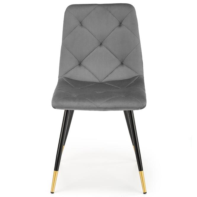 Szék K438 Velvet/Fém szürke