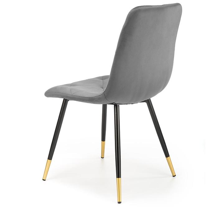 Szék K438 Velvet/Fém szürke