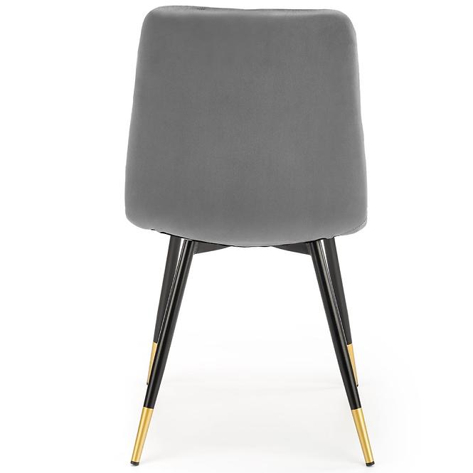 Szék K438 Velvet/Fém szürke