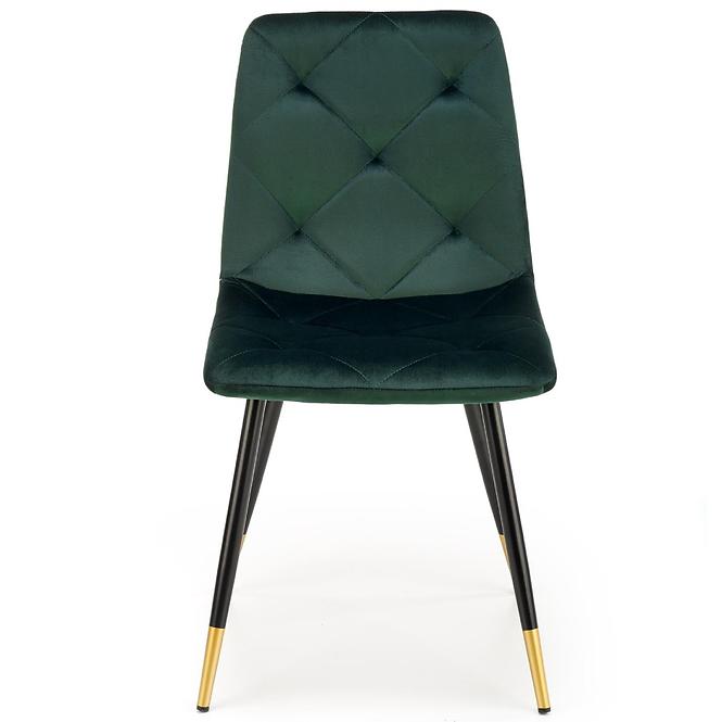 Szék K438 Velvet/Fém Sötétzöld