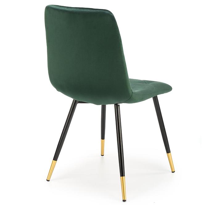 Szék K438 Velvet/Fém Sötétzöld