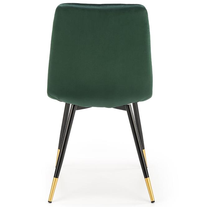 Szék K438 Velvet/Fém Sötétzöld