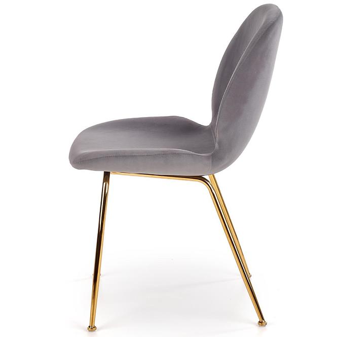 Szék K381 Velvet/Króm szürke/Aranysárga