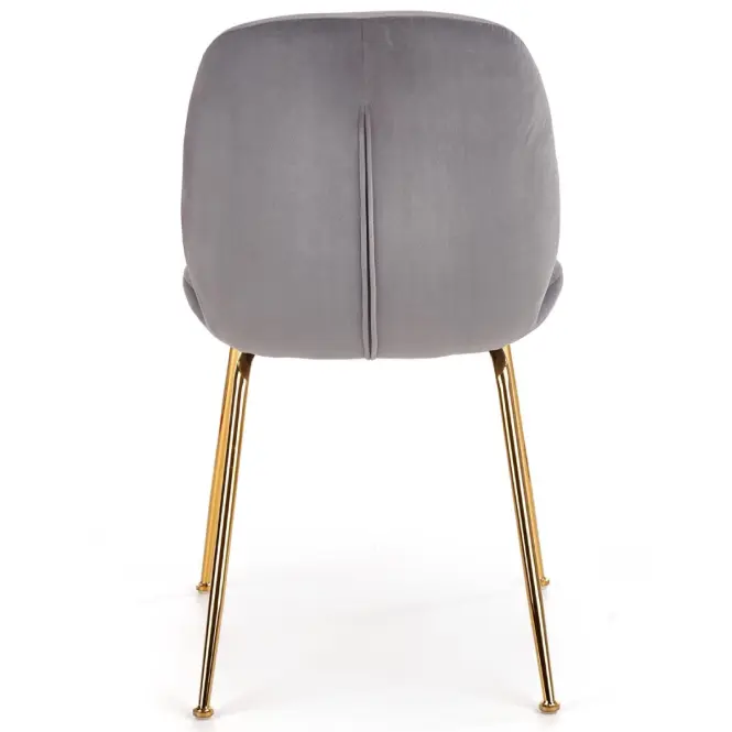 Szék K381 Velvet/Króm szürke/Aranysárga,3