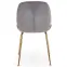 Szék K381 Velvet/Króm szürke/Aranysárga,3