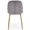 Szék K381 Velvet/Króm szürke/Aranysárga,3