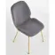 Szék K381 Velvet/Króm szürke/Aranysárga,4