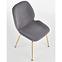 Szék K381 Velvet/Króm szürke/Aranysárga,4