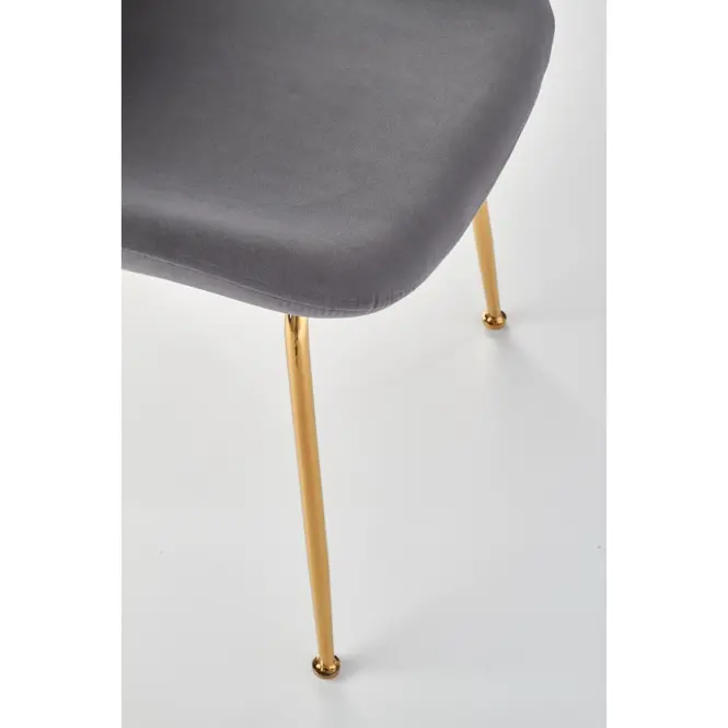 Szék K381 Velvet/Króm szürke/Aranysárga,9