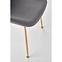 Szék K381 Velvet/Króm szürke/Aranysárga,9