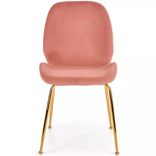 Szék K381 Velvet/Króm Rózsaszín/Aranysárga