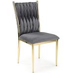 Szék K436 Velvet/Króm szürke/Aranysárga