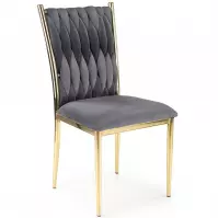 Szék K436 Velvet/Króm szürke/Aranysárga