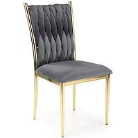 Szék K436 Velvet/Króm szürke/Aranysárga
