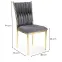 Szék K436 Velvet/Króm szürke/Aranysárga,2