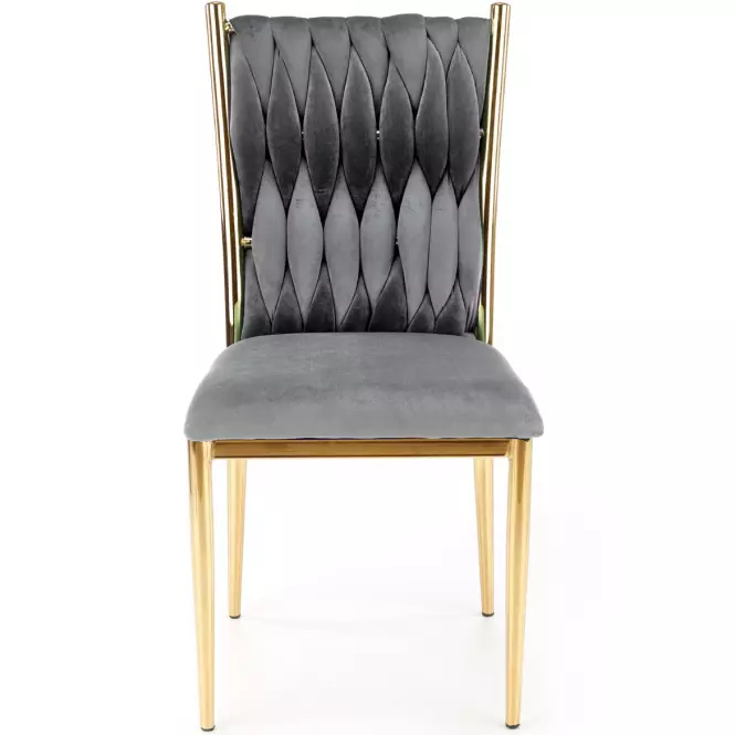 Szék K436 Velvet/Króm szürke/Aranysárga
