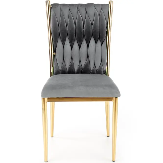 Szék K436 Velvet/Króm szürke/Aranysárga,3