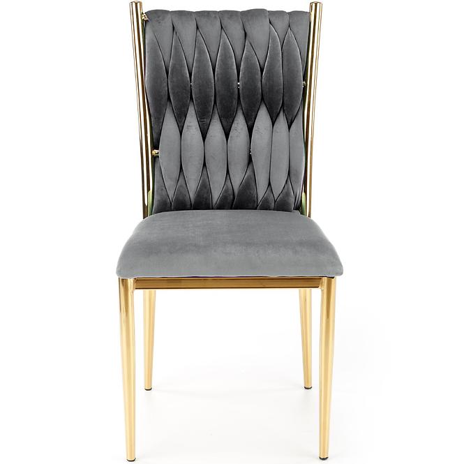 Szék K436 Velvet/Króm szürke/Aranysárga,3