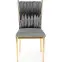 Szék K436 Velvet/Króm szürke/Aranysárga,3