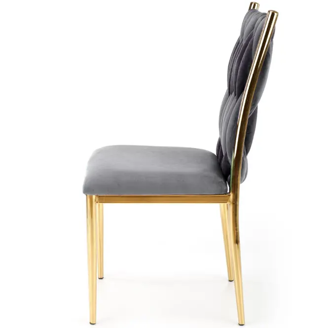 Szék K436 Velvet/Króm szürke/Aranysárga,4