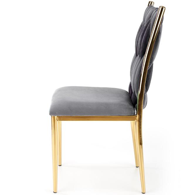 Szék K436 Velvet/Króm szürke/Aranysárga,4