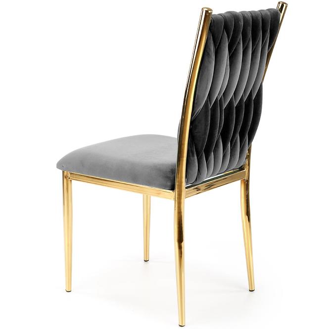 Szék K436 Velvet/Króm szürke/Aranysárga