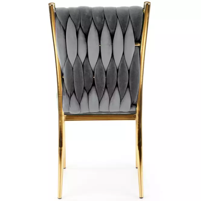 Szék K436 Velvet/Króm szürke/Aranysárga