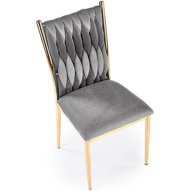 Szék K436 Velvet/Króm szürke/Aranysárga