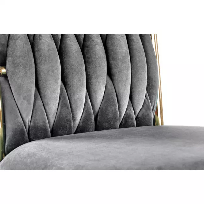 Szék K436 Velvet/Króm szürke/Aranysárga