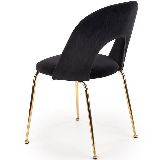 Szék K385 Velvet/Króm fekete/Aranysárga