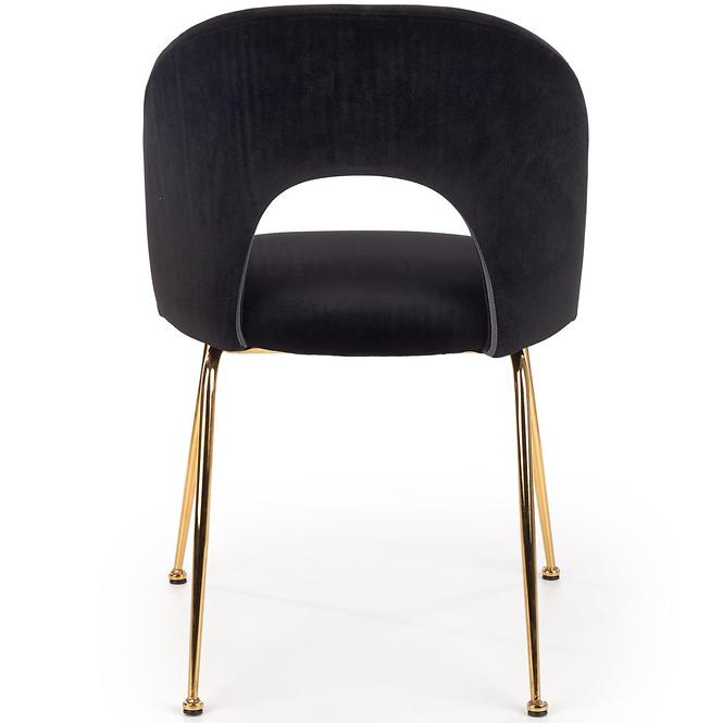 Szék K385 Velvet/Króm fekete/Aranysárga