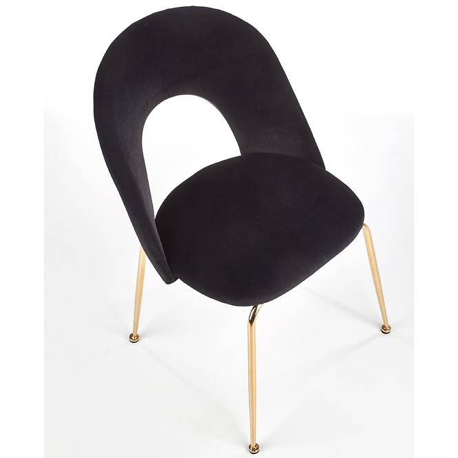 Szék K385 Velvet/Króm fekete/Aranysárga,4