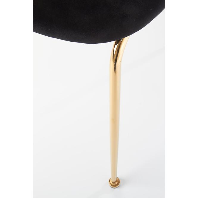 Szék K385 Velvet/Króm fekete/Aranysárga