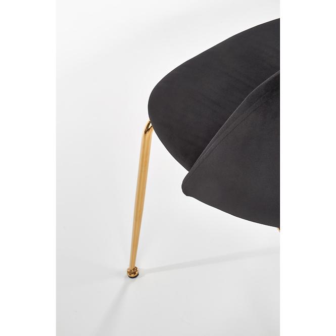 Szék K385 Velvet/Króm fekete/Aranysárga