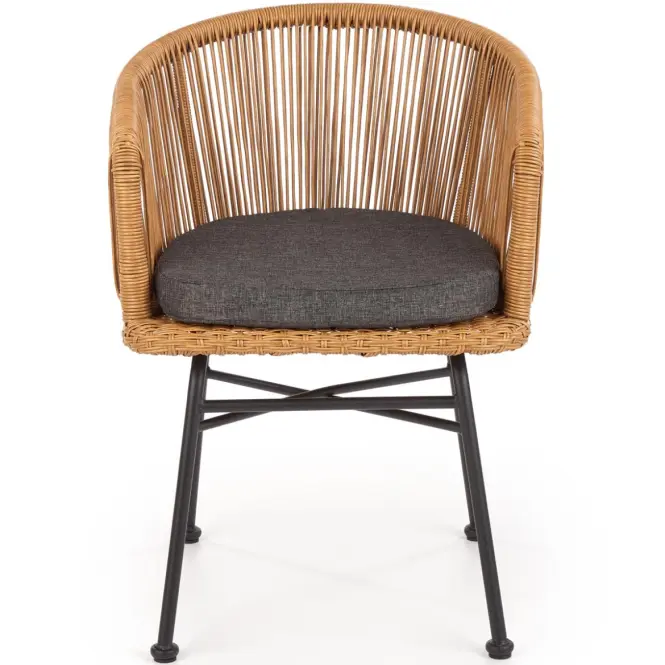 Szék K400 Rattan/Fém/Szövet Natural/szürke,11