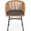 Szék K400 Rattan/Fém/Szövet Natural/szürke,11
