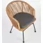 Szék K400 Rattan/Fém/Szövet Natural/szürke,12
