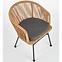 Szék K400 Rattan/Fém/Szövet Natural/szürke,12