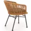 Szék K400 Rattan/Fém/Szövet Natural/szürke,5