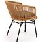 Szék K400 Rattan/Fém/Szövet Natural/szürke,5
